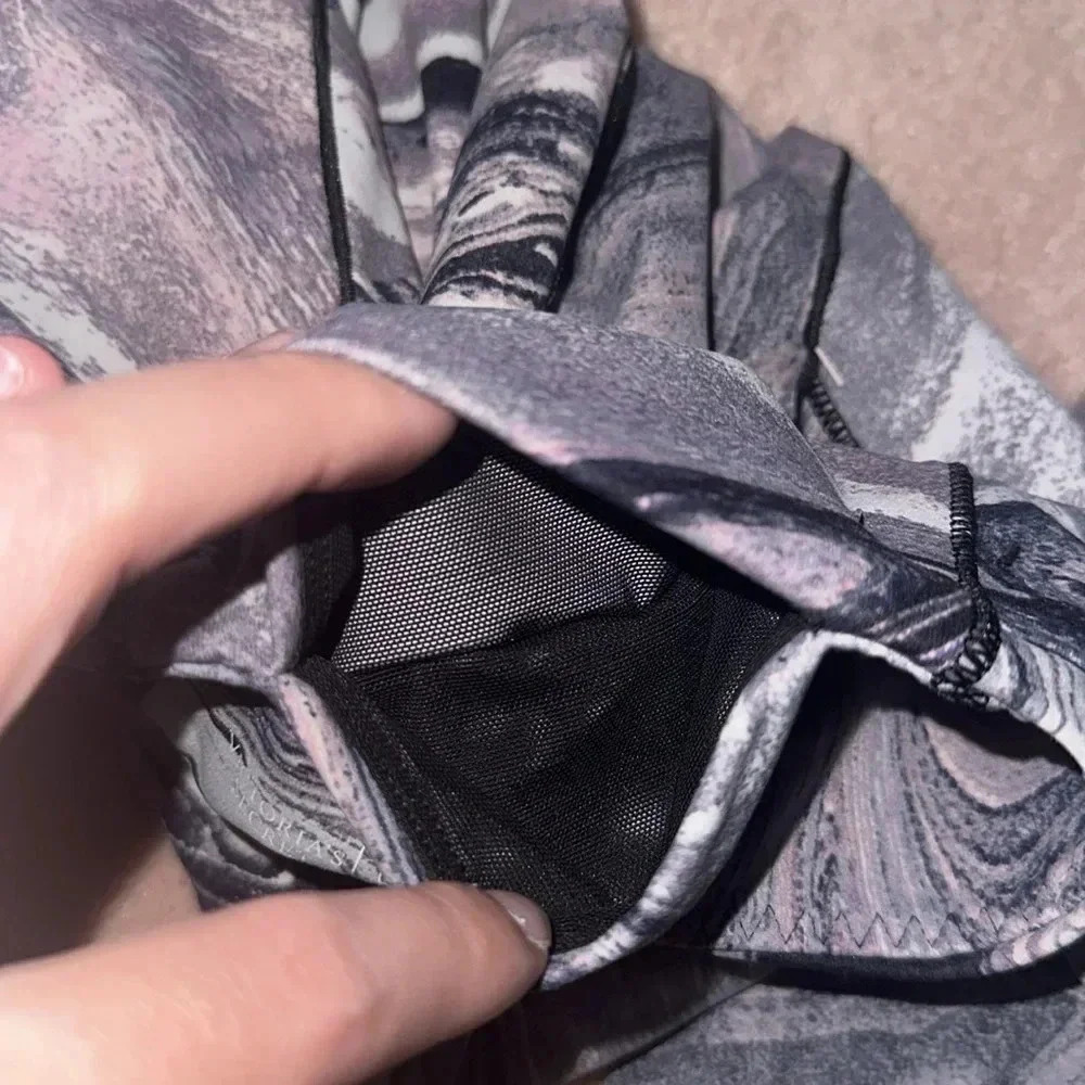 Victoria’s Secret High Rise Pocket Leggings Onyx Marble 7/8 Length NWOT - Picture 8 of 9